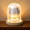 LED Baseball Display Case, Light up UV Protection 360° Glass Baseball Case with Wooden Base 3.5 x 4.7'' Golf Ball Holder Stand for Balls Tennis Golf Display Figurine Memorabilia Gift Decoration